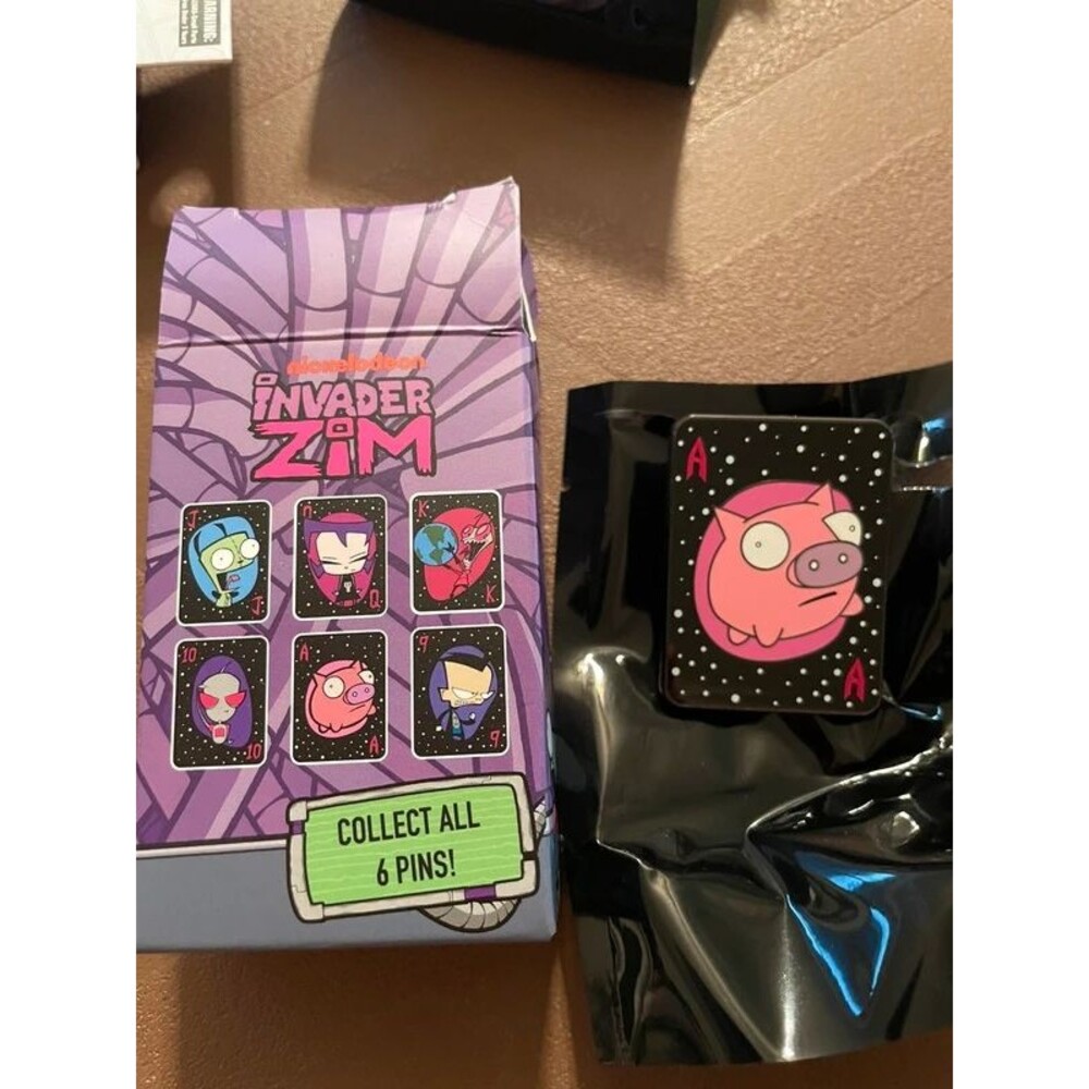 Nickelodeon invader Zim Cards Enamel collector pins